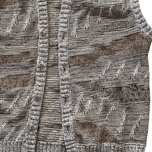 ❌ SOLD ❌ Vintage 80s Saturdays Textured Abstract Sweater Vest Size Medium - Picture 4 of 7